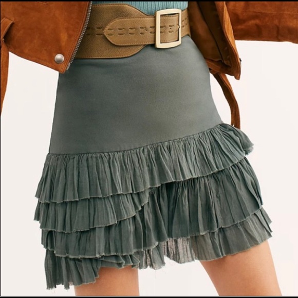 Free People Ruffle Skirt - Picture 2 of 4